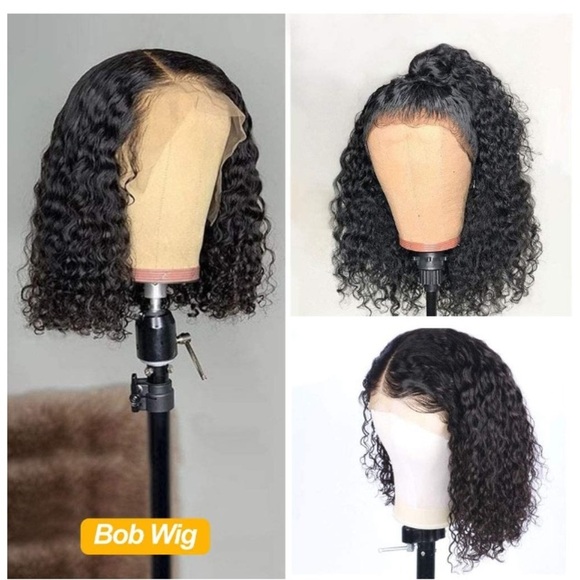 13x4 LaceFront Wigs 12”Water Wave Bob Wig main image 5